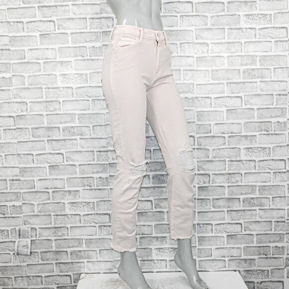 MOTHER Superior Denim High Waisted Rascal Ankle Jeans Soft Pink sz 25 - Picture 4 of 15